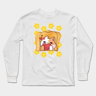 Funny Cat Flower Toast Long Sleeve T-Shirt